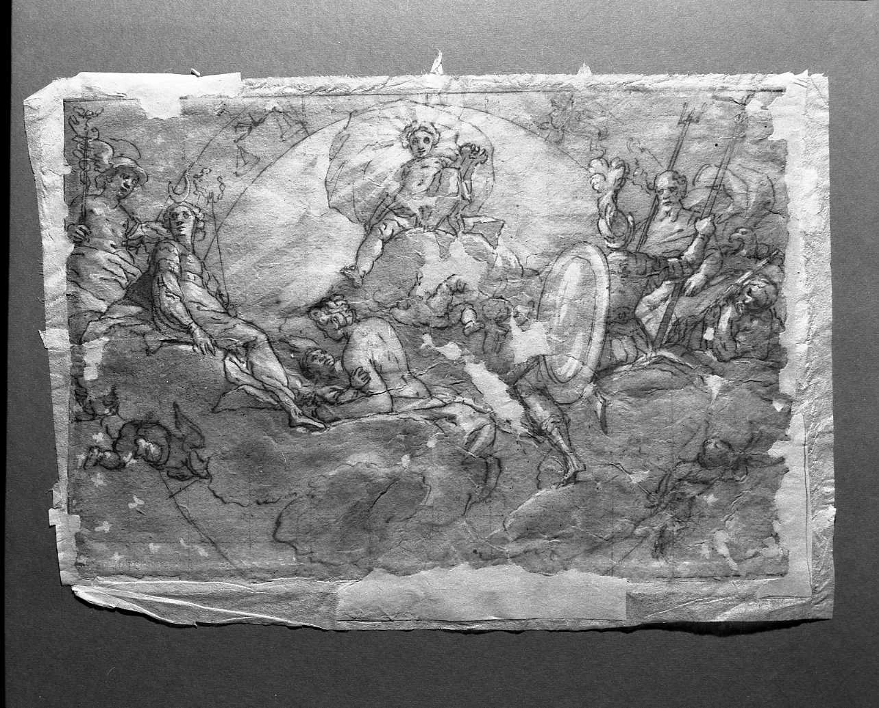 Apollo circondato da sei divinità e amorini - Pinacoteca Nazionale di Bologna, attribuito